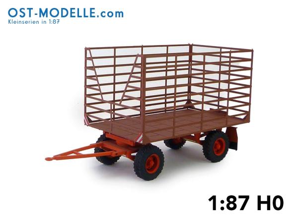 Strohanhänger mit geätzten Aufbau Variante ll Gitterstruktur – rotbraun rot